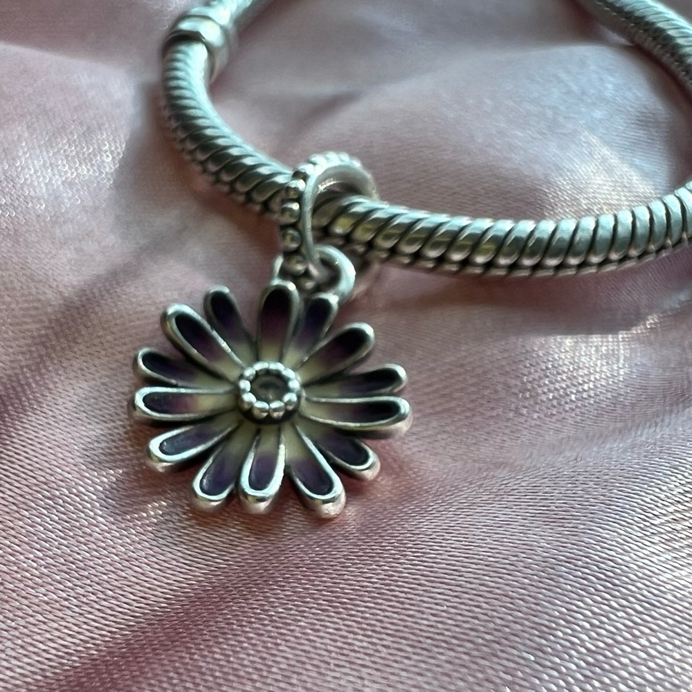 Purple Daisy Dangle Charm